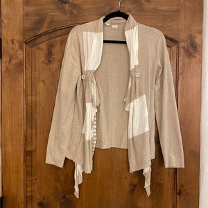 Brown and white Moth cardigan